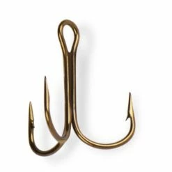 Mustad 35647 Bronze Freshwater Round Bend Treble Hook Terminal Tackle