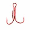 Mustad 35647 Red Round Bend Treble Hook 25 Pack Terminal Tackle