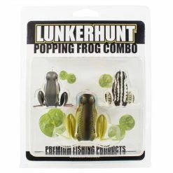 Lunkerhunt 3-Piece Popping Frog Combo Topwater Baits