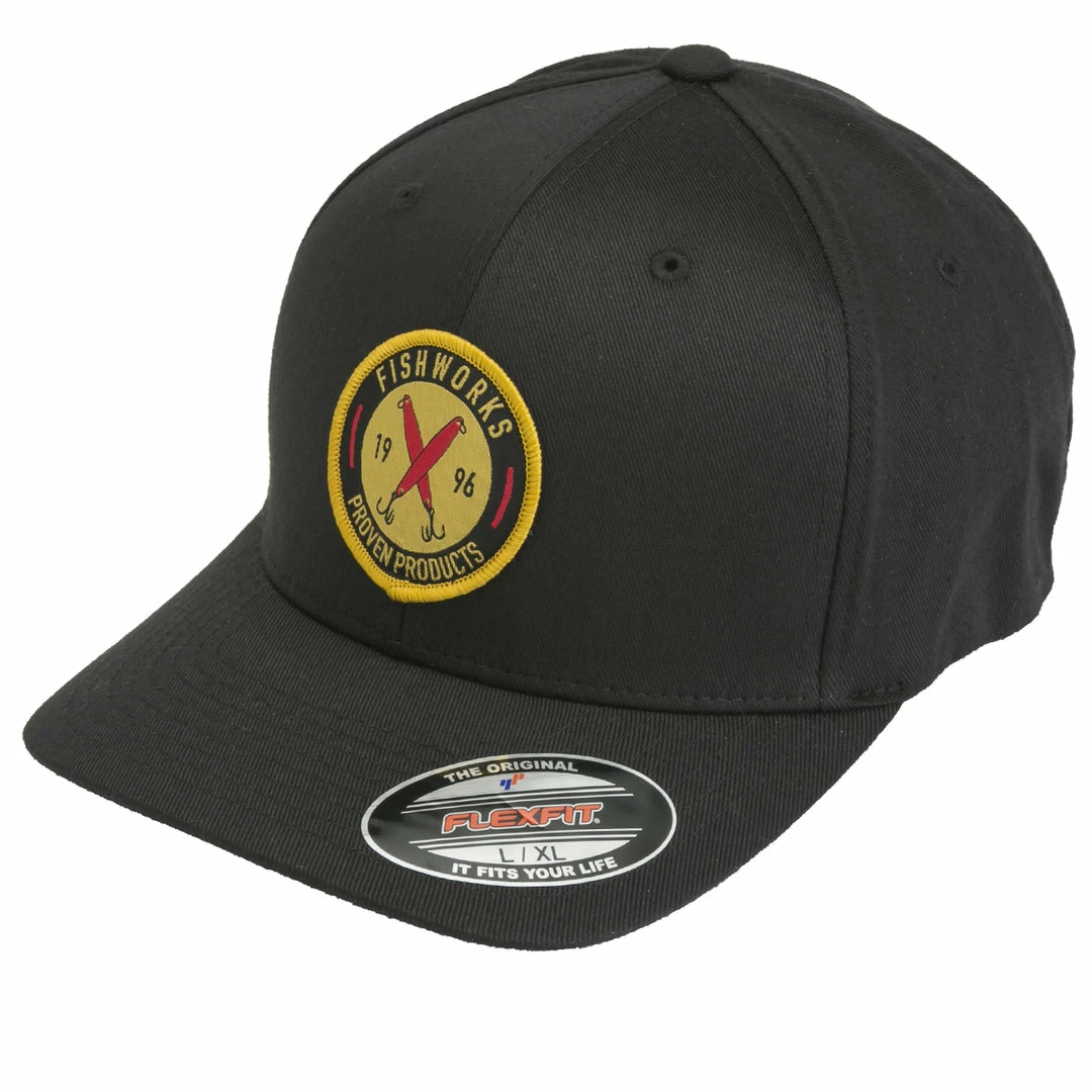 Apparel Fishworks FWX FlexFit Fishing Hat - Black 3 Apparel Fishworks FWX FlexFit Fishing Hat - Black