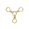 Terminal Tackle Rosco Brass 3-Way Swivel 12 Pack