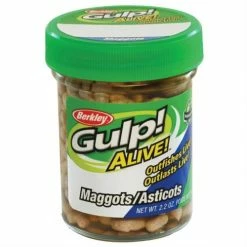 Berkley Gulp! Alive! 1 Inch White Maggots 2.2 Oz. Jar