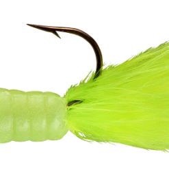 Lindy Fuzz-E-Grub Pre-Rigged Hair Tail Soft Grub 2 Pack Baits & Lures