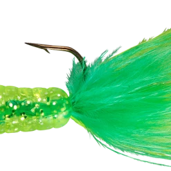 Lindy Fuzz-E-Grub Pre-Rigged Hair Tail Soft Grub 2 Pack Baits & Lures