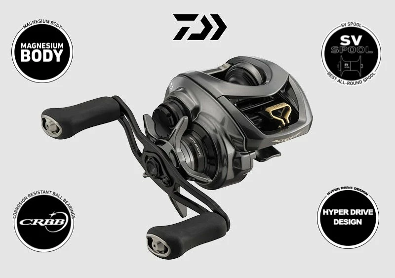 Reels Daiwa Steez CT SV Baitcasting Reel 4 Reels Daiwa Steez CT SV Baitcasting Reel