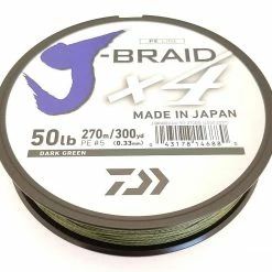 Daiwa J-Braid X4 Braided Line 300 Yards Dark Green