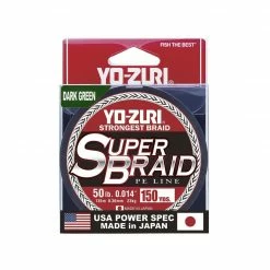 Yo-Zuri Superbraid Dark Green 150 Yards Braided Fishing Line 15 Yo-Zuri Superbraid Dark Green 150 Yards Braided Fishing Line