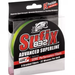 Sufix 832 Advanced Superline Braided Fishing Line 150 Yards Neon Lime